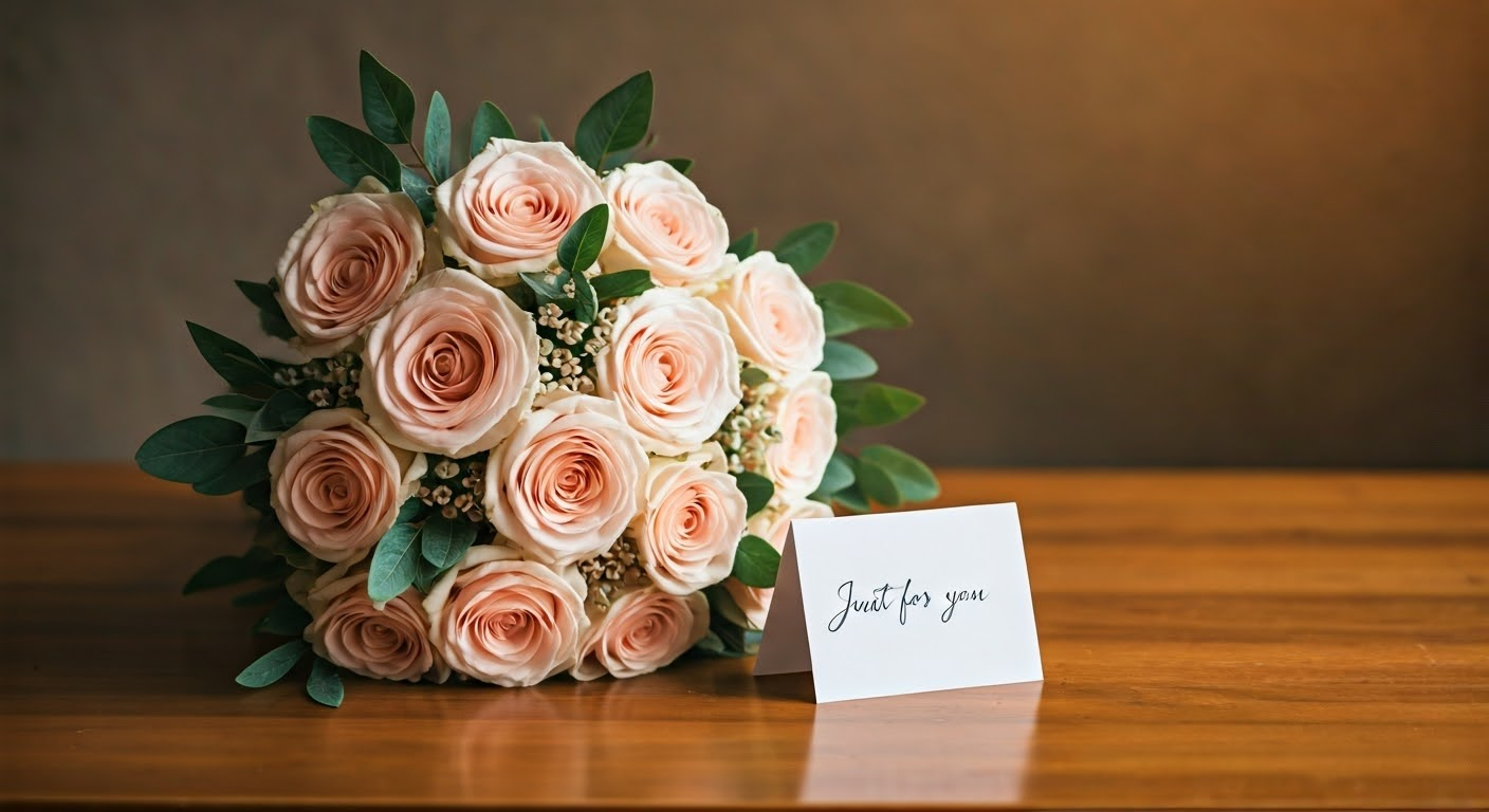 Custom bouquet with personal note